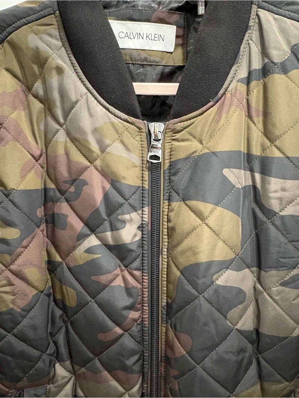 Calvin Klein quilted camo